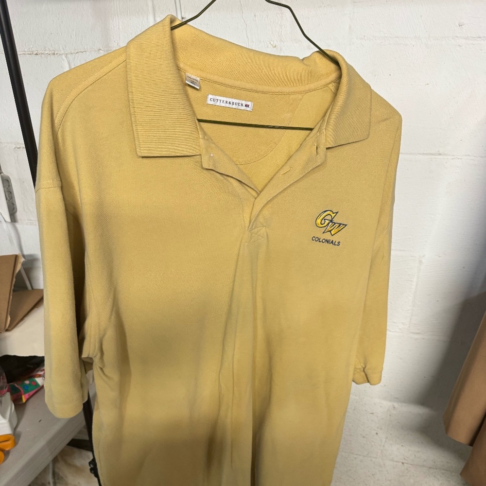 Gutter & Buck polo short sleeve shirt light yellow GW University size XXL